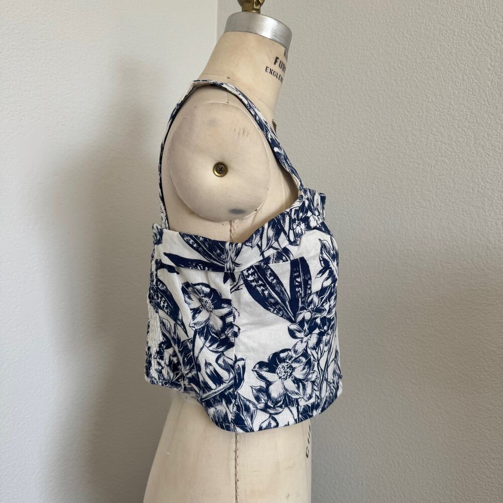 Abercrombie & Fitch| Crop Tank Cotton/Linen Blend size L - Picture 2 of 9